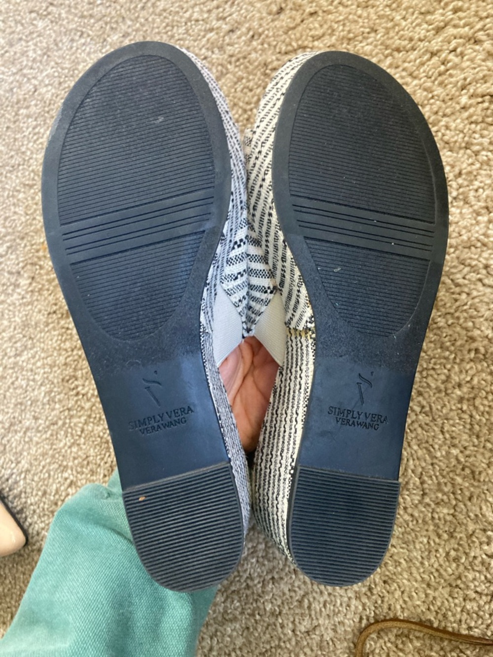Simply Vera Striped Wedge Slide Sandals - Picture 6 of 6
